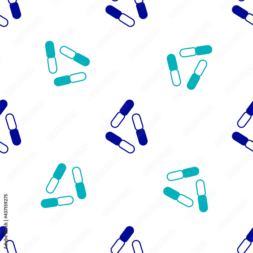 Blue Virus icon isolated seamless pattern on white background. Corona virus 2019-nCoV. Bacteria and germs, cell cancer, microbe, fungi. Vector Blue Virus icon isolated seamless pattern on white background. Corona virus 2019-nCoV. Bacteria and germs, cell cancer, microbe, fungi. Vector