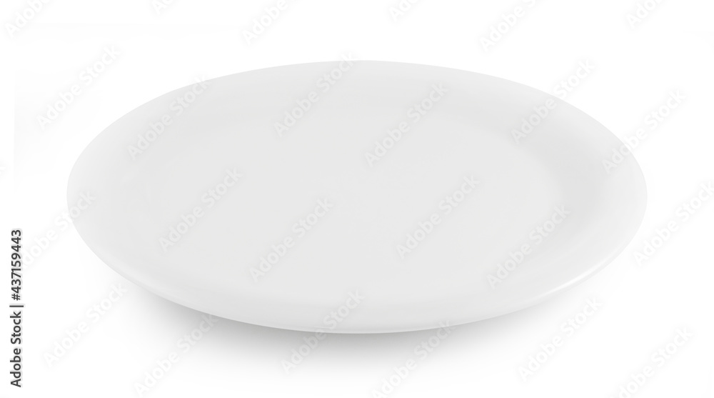 white plate isolated on white background white plate isolated on white background