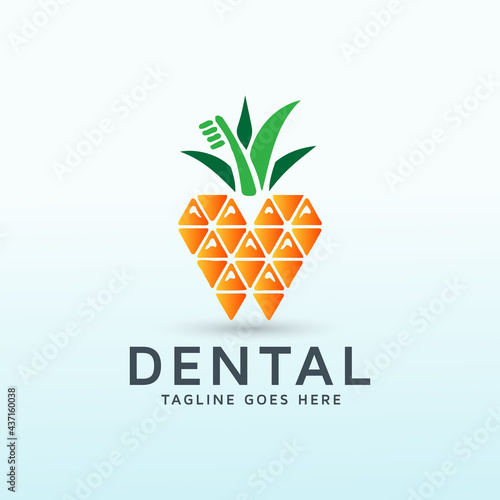 Pineapple Dentist Logo design template