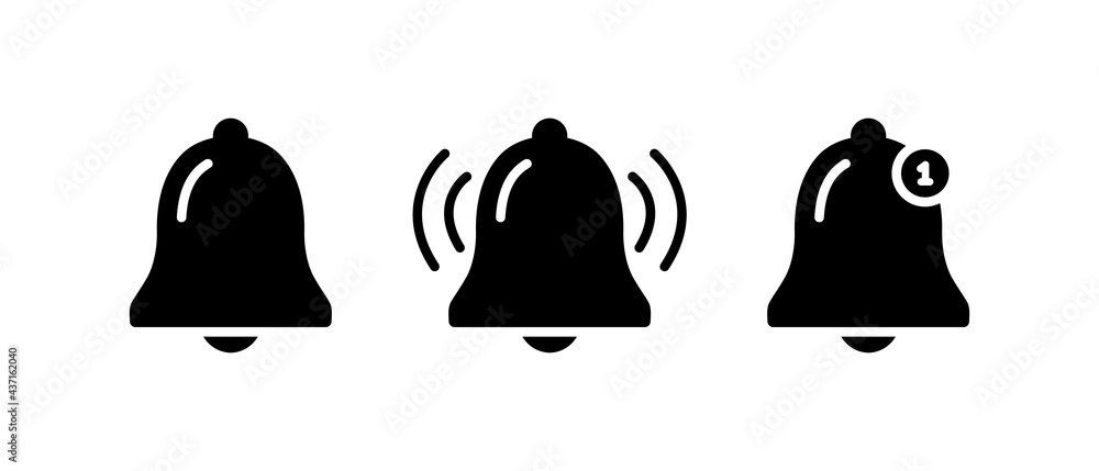 Bell notification icon, Bell notification symbol vector Bell notification icon, Bell notification symbol vector