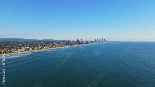 Wallpaper Mural City Landscape Of North Burleigh Hill At The Beachfront In Gold Coast, Australia. aerial Torontodigital.ca