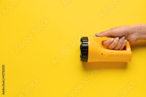 Female hand with modern fla...