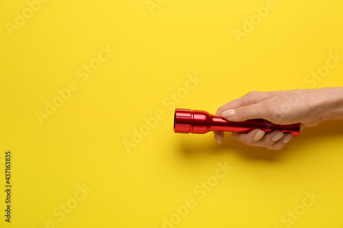 Female hand with modern fla...
