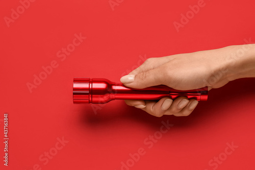 Female hand with modern fla...