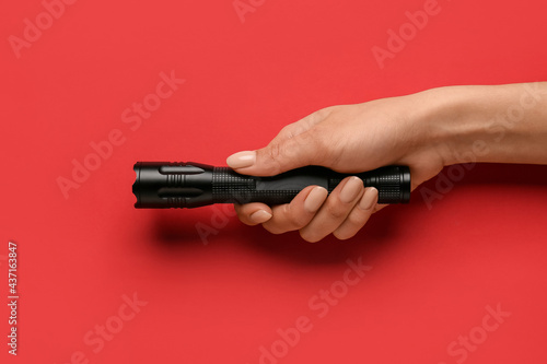 Female hand with modern fla...