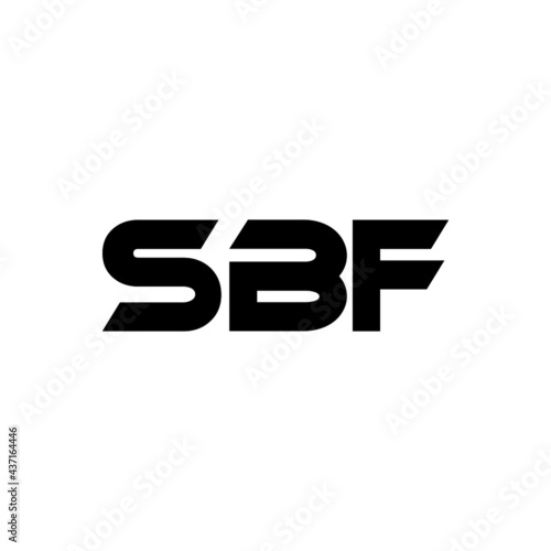 SBF letter logo design with white background in illustrator, vector logo modern alphabet font overlap style. calligraphy designs for logo, Poster, Invitation, etc. 