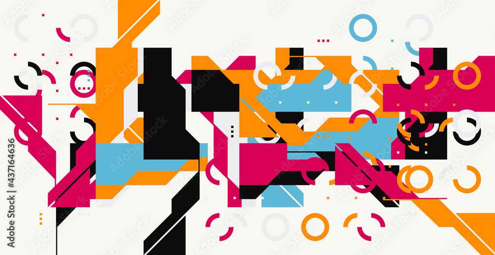 Obraz premium Geometric Abstract Vector Elements Design