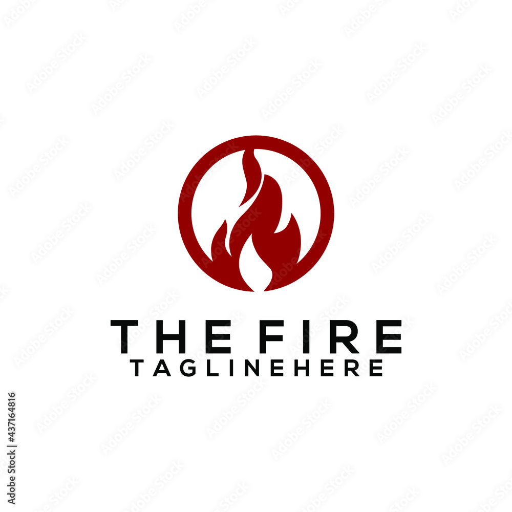 Simple fire logo template vector Simple fire logo template vector