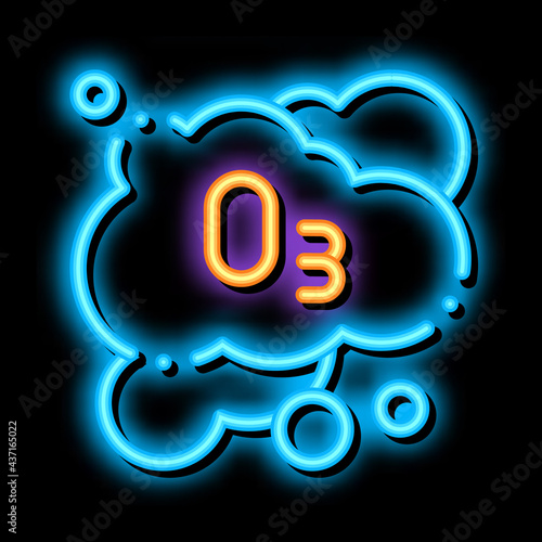 Laundry Service Ozon Foam neon light sign vector. Glowing bright icon transparent symbol illustration