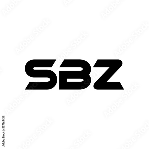 SBZ letter logo design with white background in illustrator, vector logo modern alphabet font overlap style. calligraphy designs for logo, Poster, Invitation, etc. 