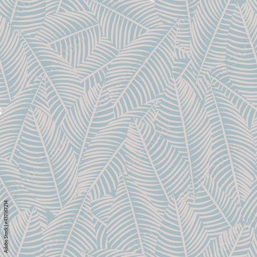 Leaves Seamless Pattern. Vector Plant Background for Textile, Fashion, Wallpapers, Prints. Trendy floral design Hand Drawn Style. Simple Leaves Pattern for Wedding, Anniversary, Birthday, Party.