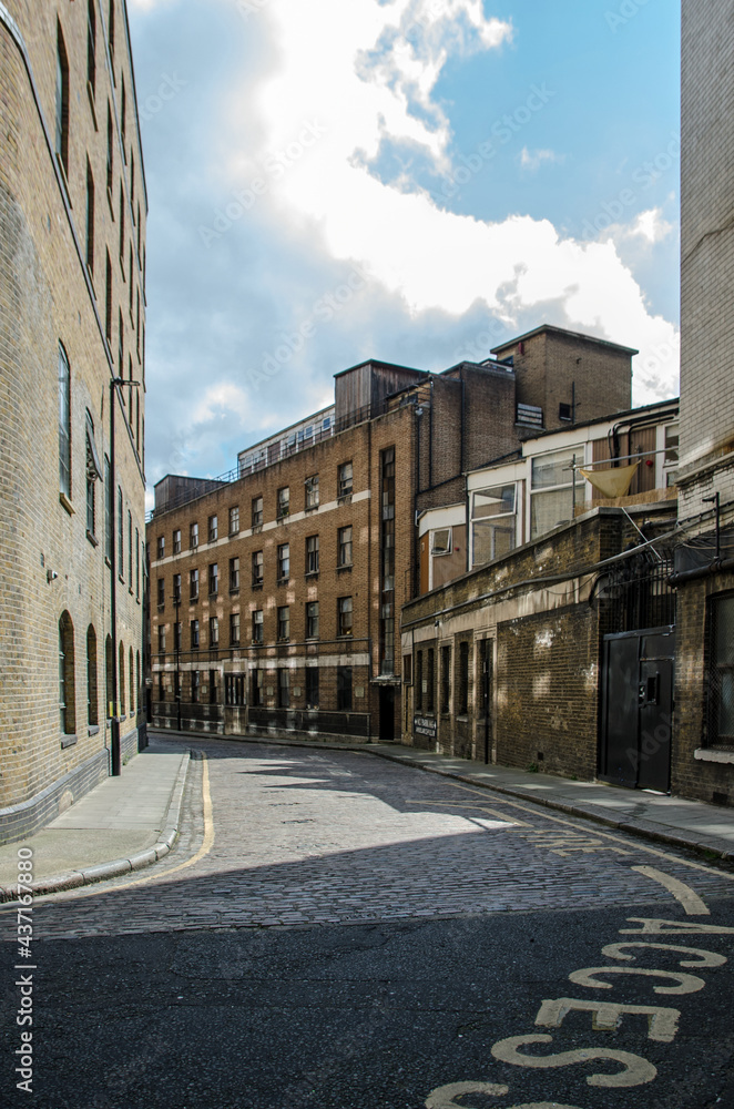 Narrow cobbled street, Central London