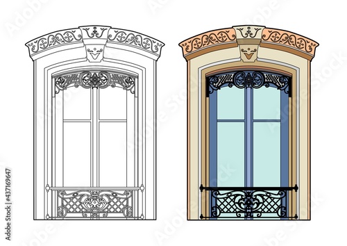 Pretty old window, EPS 10 file
