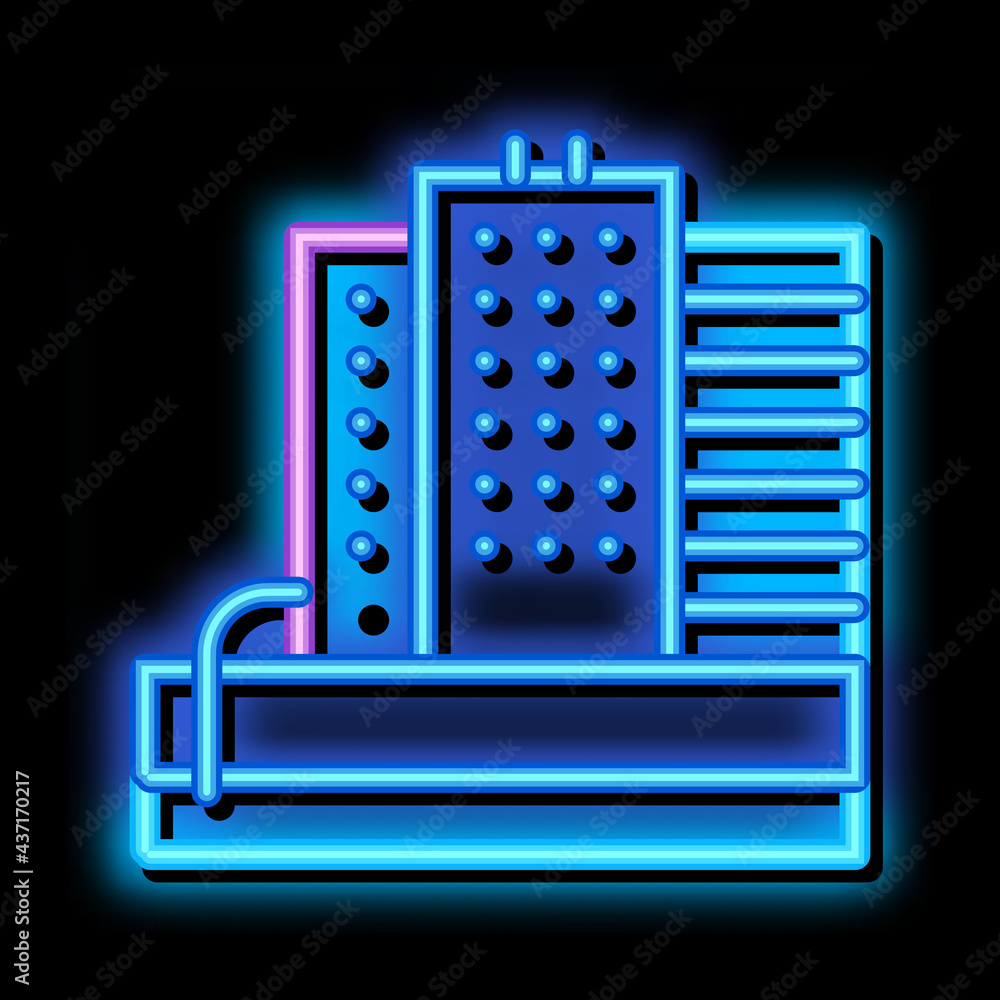 Water Treatment Tank And Offtake Tube neon light sign vector. Glowing bright icon transparent symbol illustration Water Treatment Tank And Offtake Tube neon light sign vector. Glowing bright icon transparent symbol illustration