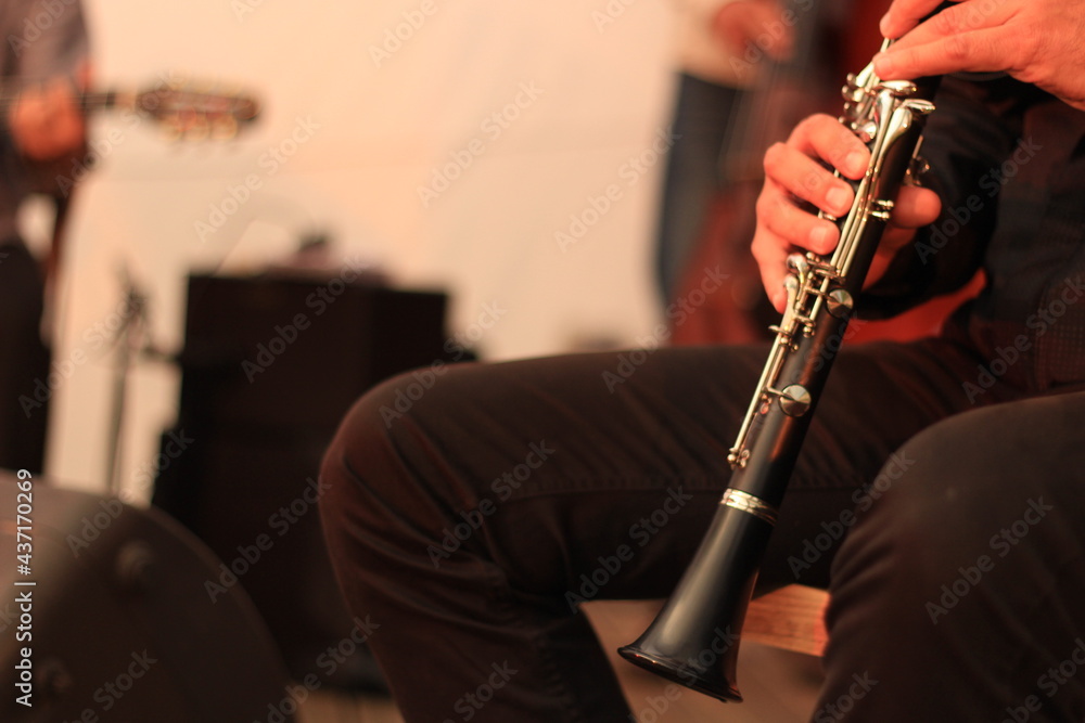 Fototapeta premium musician playing the clarinet