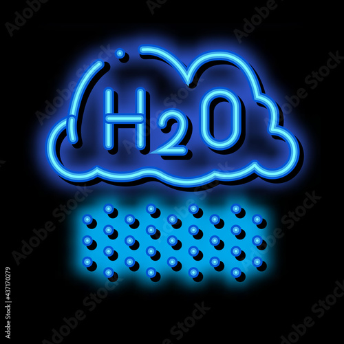 Water Treatment Filtration System neon light sign vector. Glowing bright icon transparent symbol illustration