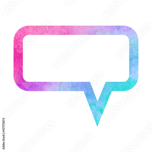 Social media icon comment label gradient color Instagram. Insta Comment button, symbol, ui, sign, logo. Message sign, post symbol. Vector illustration.