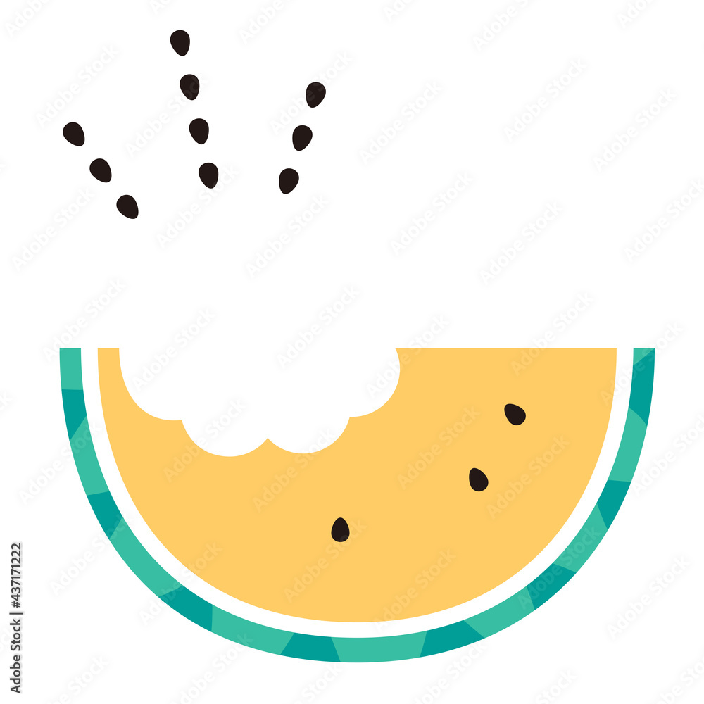 食べかけの黄色いスイカと弾ける種のイラスト Stock Vector Adobe Stock 食べかけの黄色いスイカと弾ける種のイラスト Stock Vector Adobe Stock