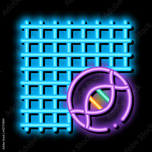 Medical Surgical Mesh Biomaterial neon light sign vector. Glowing bright icon transparent symbol illustration