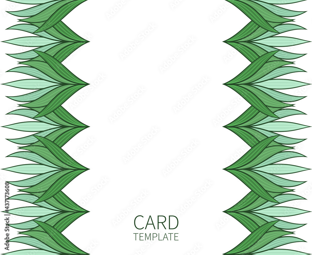Spring flower in a modern style. Pattern, ornament from tulips. Card template, background with place for text. Vector illustration