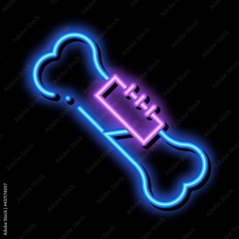 Treatment Broken Bone Orthopedic Bandage neon light sign vector. Glowing bright icon transparent symbol illustration Treatment Broken Bone Orthopedic Bandage neon light sign vector. Glowing bright icon transparent symbol illustration