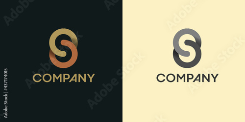 infinity letter S logo design template, vector logo illustration design