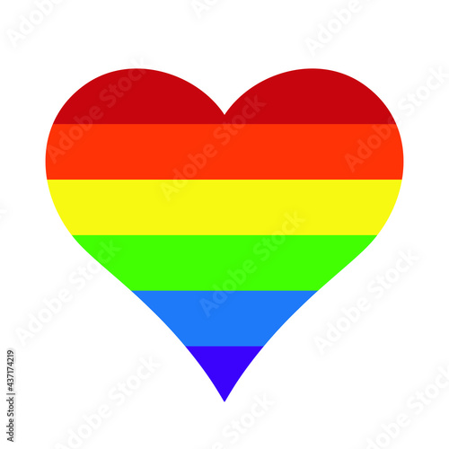 Heart shape with rainbow color stripe pattern. Vector illustration image. Free Download Heart shape with rainbow color stripe pattern. Vector illustration image. - GFXLoad