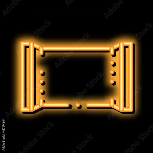 Blank Polymer Packaging Chocolate Bar neon light sign vector. Glowing bright icon transparent symbol illustration