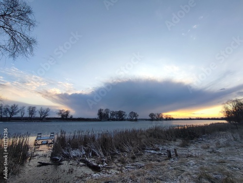 sunrise over the river