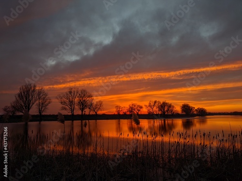 sunrise over the river