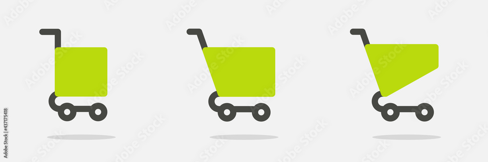 Set of shopping cart icons Design Template. Illustration vector graphic. simple flat icon isolated on white background. Perfect for your web site design, logo, app, UI Set of shopping cart icons Design Template. Illustration vector graphic. simple flat icon isolated on white background. Perfect for your web site design, logo, app, UI