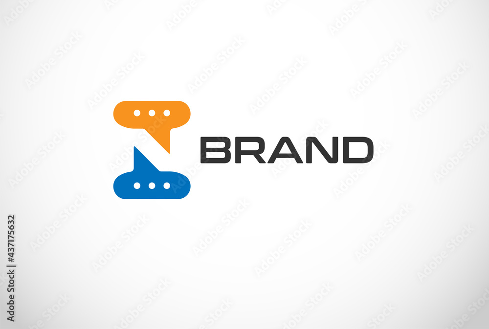 Chat Logo. letter N with bubble chat combination, Usable for brand and company Logos, Flat Vector Logo Design Template, vector illustration Chat Logo. letter N with bubble chat combination, Usable for brand and company Logos, Flat Vector Logo Design Template, vector illustration