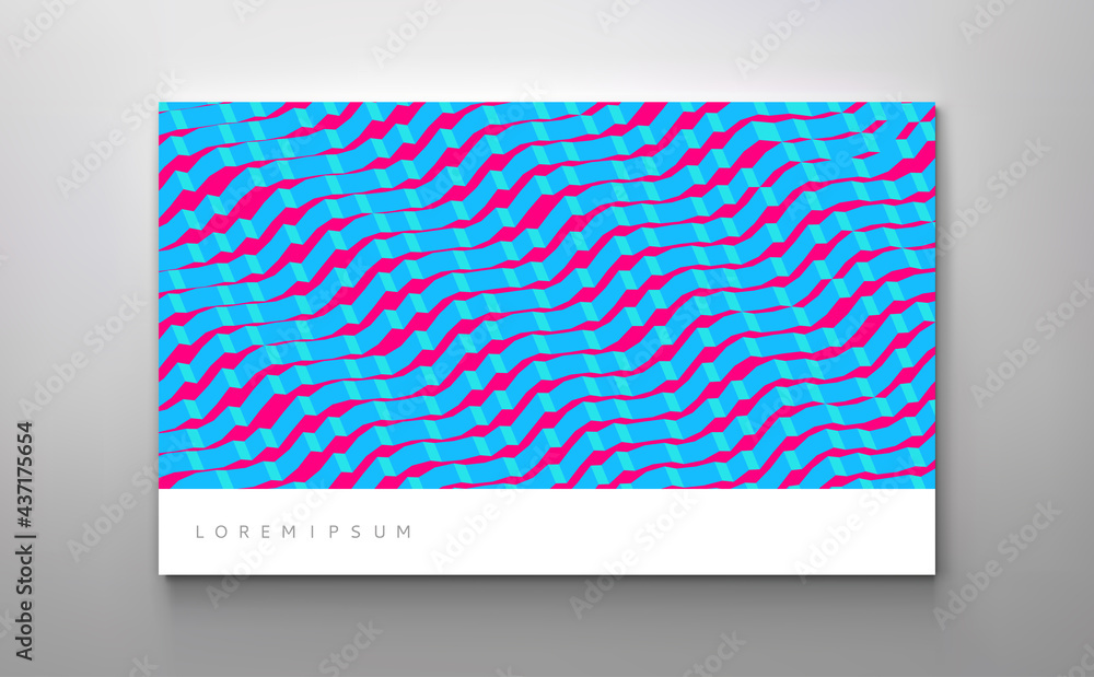 Naklejka premium Modern background with cubes. Minimalistic geometric design. Voxel art. 3D vector illustration.