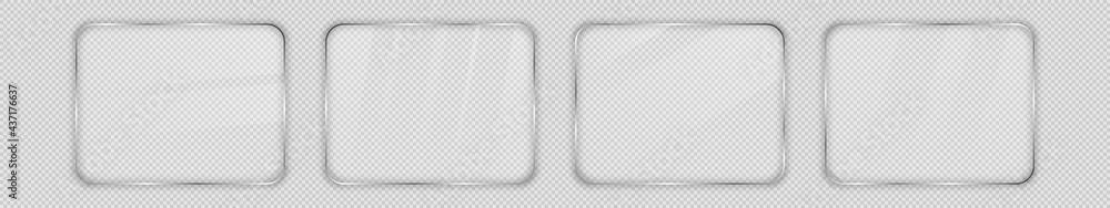 Glass plate in rounded rectangular frame Glass plate in rounded rectangular frame