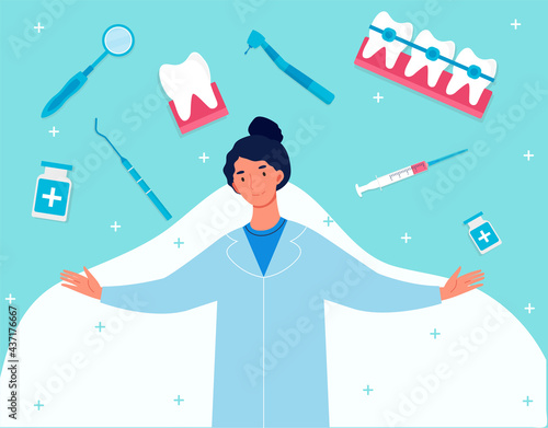 Dental clinic welcoming web banner hero images.