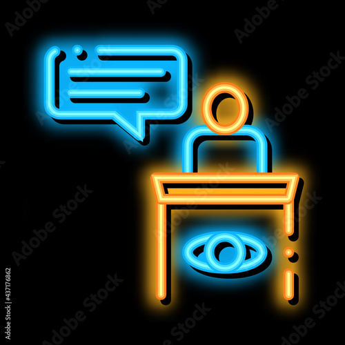 Court Icon Law And Judgement neon light sign vector. Glowing bright icon sign. transparent symbol illustration
