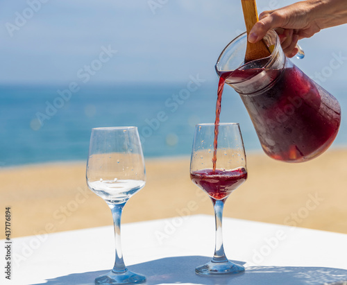Photography Cold, alcoholic drink typical of Spain, the sangria