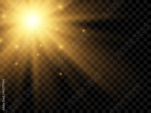 Sunlight on a transparent background