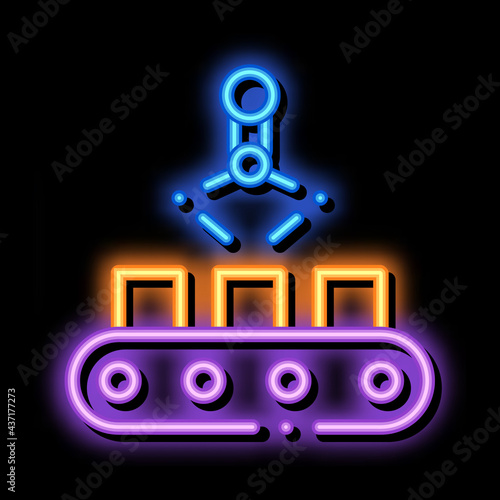 Manufacturing Product Selection Metallurgical neon light sign vector. Glowing bright icon sign. transparent symbol illustration