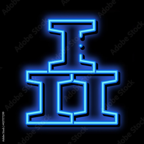 Railroad Metallurgical neon light sign vector. Glowing bright icon sign. transparent symbol illustration