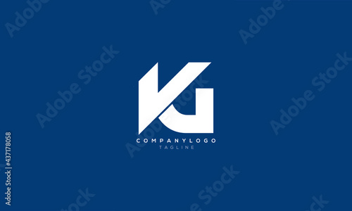 KG GK K AND G Abstract initial monogram letter alphabet logo design