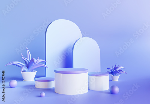 3d modern podium display or presentation stage  stage mockup showcase for product  sale  banner  discount  presentation  cosmetic  offer. illustration vector.