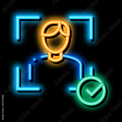 Man Winner Human Talent neon light sign vector. Glowing bright icon sign. transparent symbol illustration photo