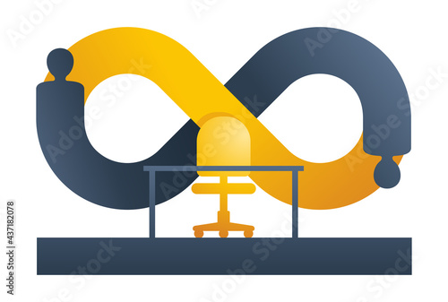 Employee turnover as infinity emblem