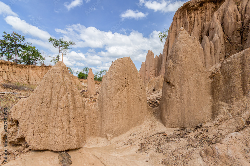 Wonderful natural structures of Sao Din Na Noi in Si Nan National Park, Nan