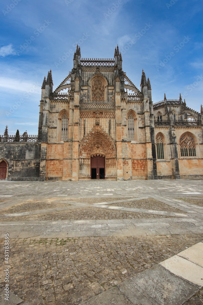Batalha Monastery, Portugal. Medieval gothic landmark in Portugal. UNESCO World Heritage Site.
