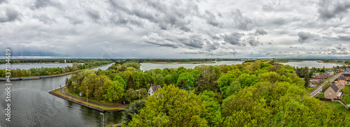 Intersection of three canals near Dessel, Belgium