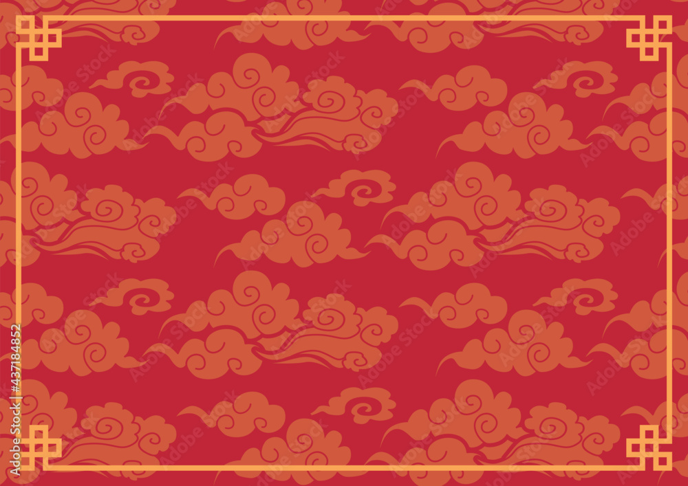 中華風 伝統的 文様 背景 Stock Vector Adobe Stock