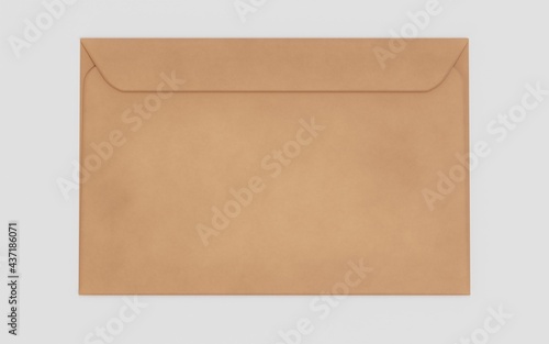 Realistic 3D Render of Paper Envelope