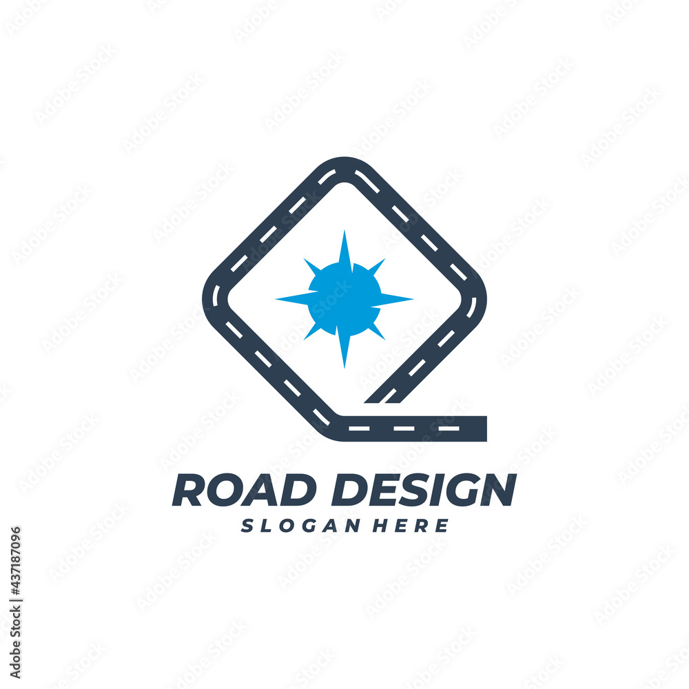 Obraz premium Road logo vector template, Creative Road logo design concepts